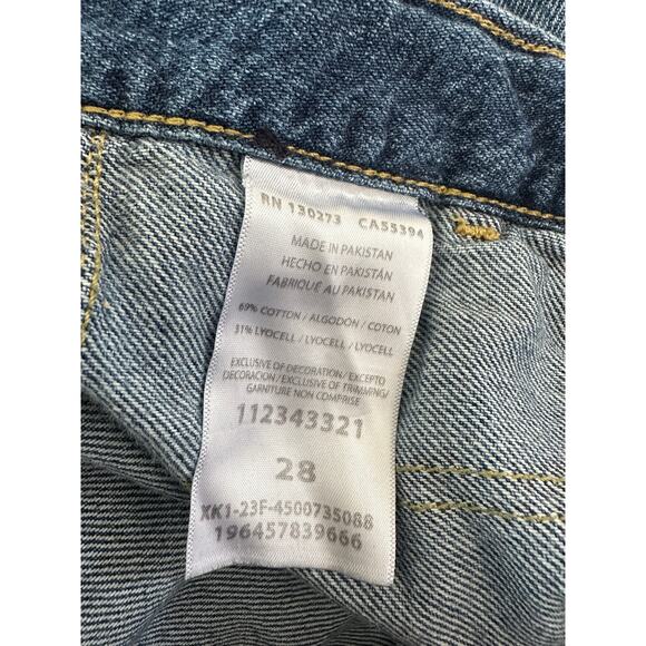 Lee Wide Leg Cargo Jeans Denim SIZE 28 Medium Wash Slouchy Long Carpenter $118 - Picture 12 of 13